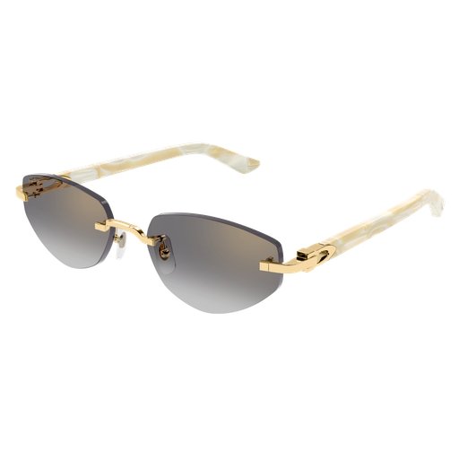 C Allongé de Cartier Motif Rimless Acetate Sunglasses
