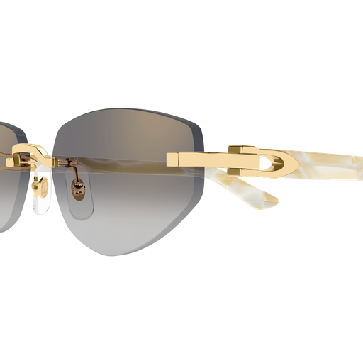 C Allongé de Cartier Motif Rimless Acetate Sunglasses