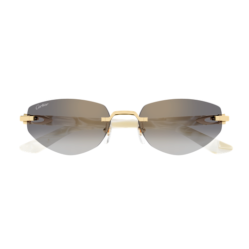 C Allongé de Cartier Motif Rimless Acetate Sunglasses