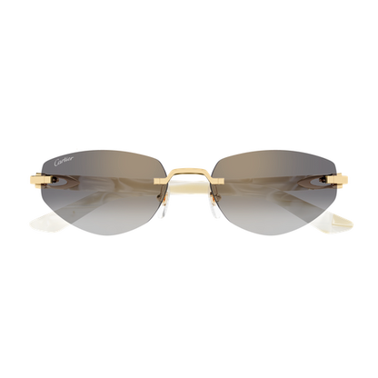 C Allongé de Cartier Motif Rimless Acetate Sunglasses