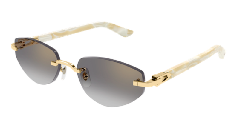 C Allongé de Cartier Motif Rimless Acetate Sunglasses
