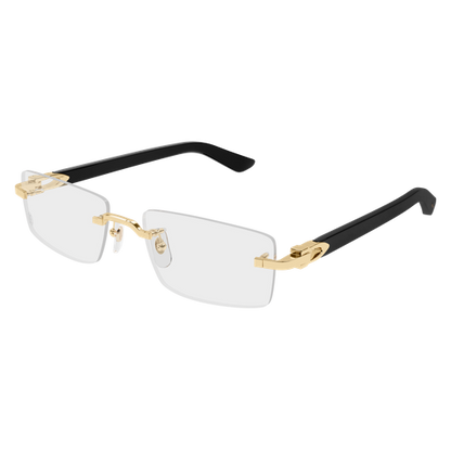 C Allongé de Cartier Motif Rimless Acetate Eyeglasses