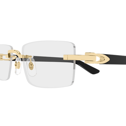 C Allongé de Cartier Motif Rimless Acetate Eyeglasses