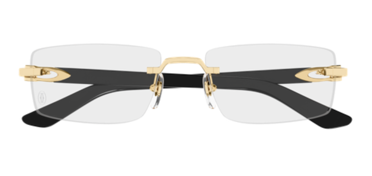 C Allongé de Cartier Motif Rimless Acetate Eyeglasses