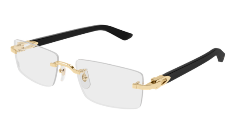 C Allongé de Cartier Motif Rimless Acetate Eyeglasses