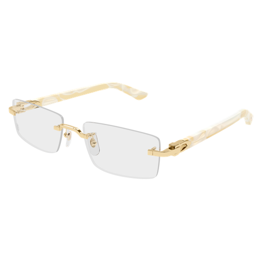 C Allongé de Cartier Motif Rimless Acetate Eyeglasses