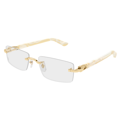 C Allongé de Cartier Motif Rimless Acetate Eyeglasses