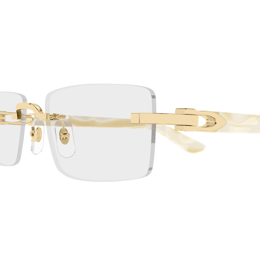 C Allongé de Cartier Motif Rimless Acetate Eyeglasses