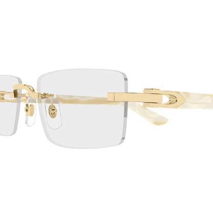 C Allongé de Cartier Motif Rimless Acetate Eyeglasses