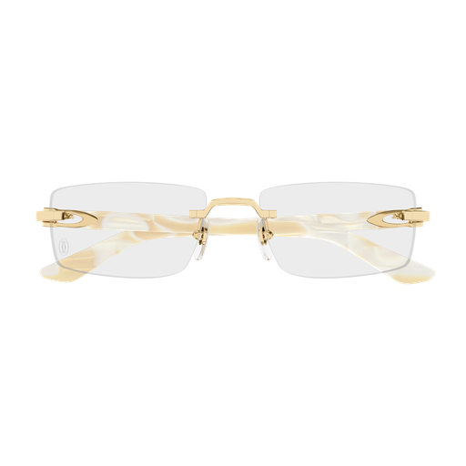 C Allongé de Cartier Motif Rimless Acetate Eyeglasses