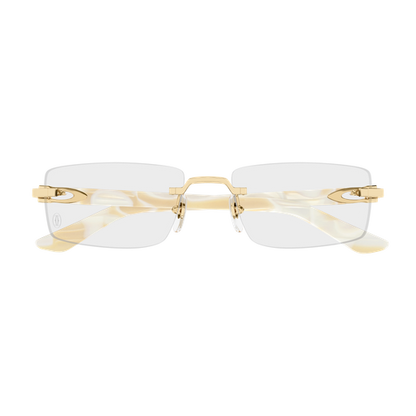 C Allongé de Cartier Motif Rimless Acetate Eyeglasses