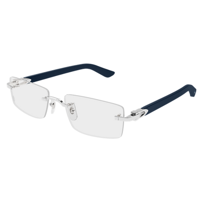 C Allongé de Cartier Motif Rimless Acetate Eyeglasses