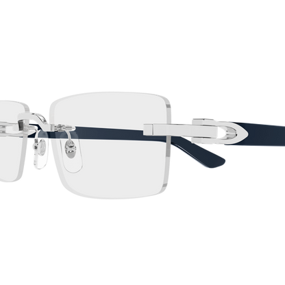 C Allongé de Cartier Motif Rimless Acetate Eyeglasses