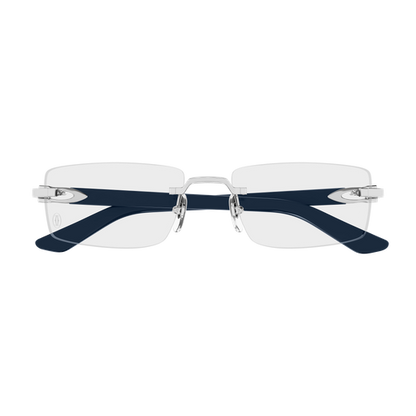 C Allongé de Cartier Motif Rimless Acetate Eyeglasses
