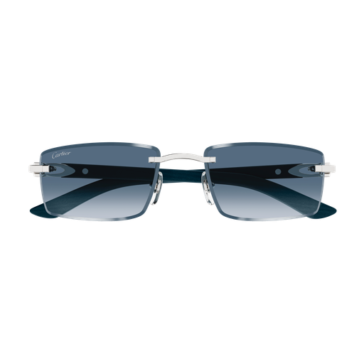 C Allongé de Cartier Motif Rimless Wooden Sunglasses