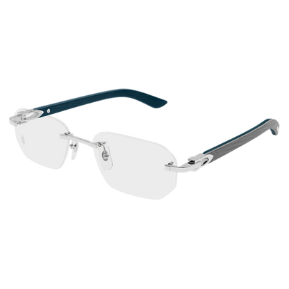C Allongé de Cartier Motif Rimless Wood Eyeglasses