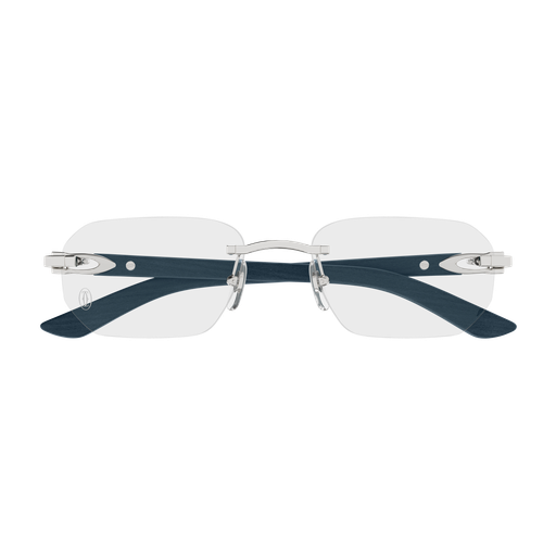 C Allongé de Cartier Motif Rimless Wood Eyeglasses