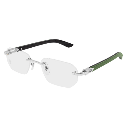 C Allongé de Cartier Motif Rimless Wood Eyeglasses