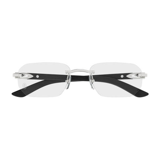 C Allongé de Cartier Motif Rimless Wood Eyeglasses