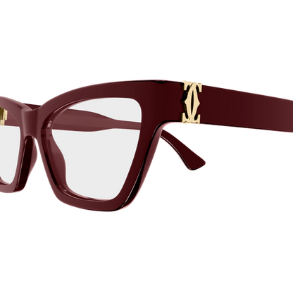 C de Cartier Rectangular Cat Eye Acetate Eyeglasses
