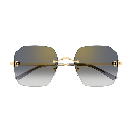 C de Cartier Rimless Metal Sunglasses