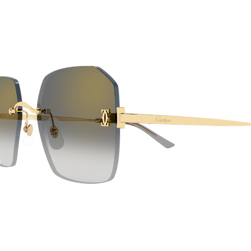 C de Cartier Rimless Metal Sunglasses