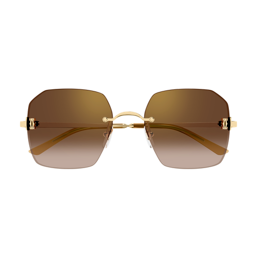 C de Cartier Rimless Metal Sunglasses