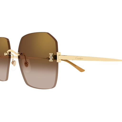 C de Cartier Rimless Metal Sunglasses
