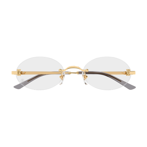 C de Cartier Oval Rimless Metal Eyeglasses
