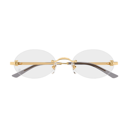 C de Cartier Oval Rimless Metal Eyeglasses