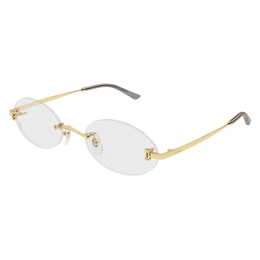 C de Cartier Oval Rimless Metal Eyeglasses