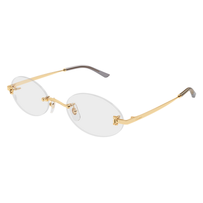 C de Cartier Oval Rimless Metal Eyeglasses