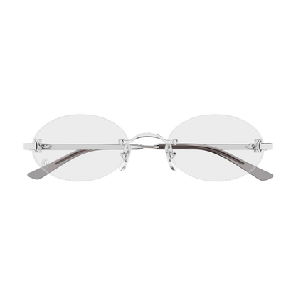C de Cartier Oval Rimless Metal Eyeglasses