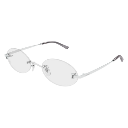 C de Cartier Oval Rimless Metal Eyeglasses
