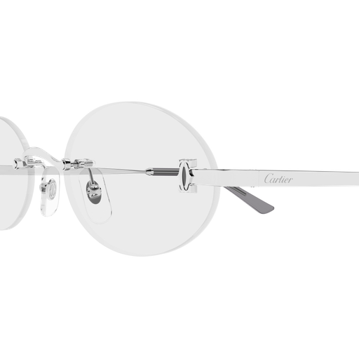 C de Cartier Oval Rimless Metal Eyeglasses
