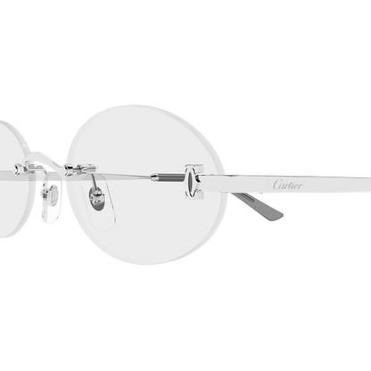 C de Cartier Oval Rimless Metal Eyeglasses