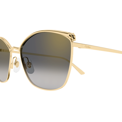 Panthère de Cartier Cat Eye Metal Sunglasses