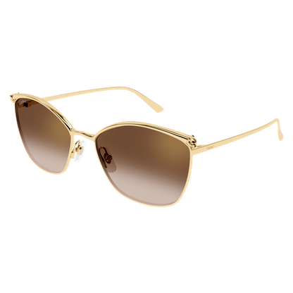 Panthère de Cartier Cat Eye Metal Sunglasses