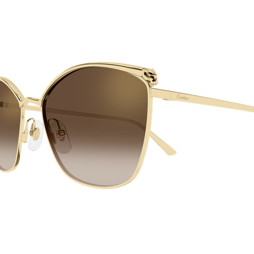 Panthère de Cartier Cat Eye Metal Sunglasses