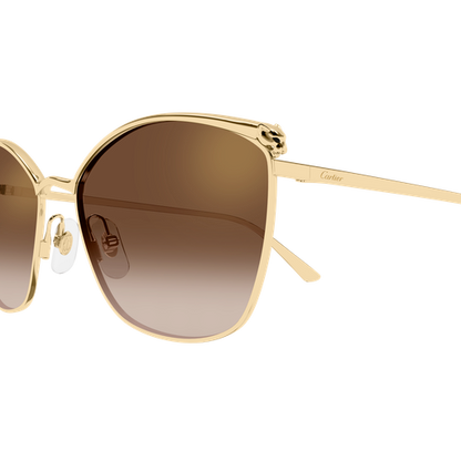Panthère de Cartier Cat Eye Metal Sunglasses