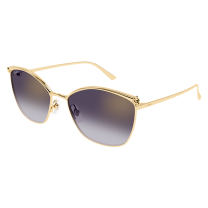 Panthère de Cartier Cat Eye Metal Sunglasses