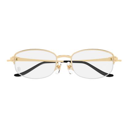 Panthère de Cartier Oval Half Rim Metal Eyeglasses