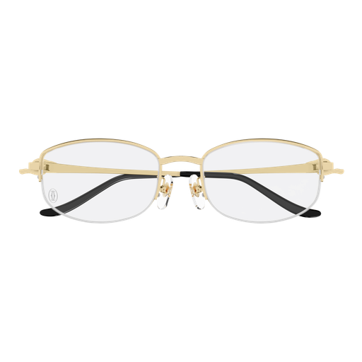 Panthère de Cartier Oval Half Rim Metal Eyeglasses