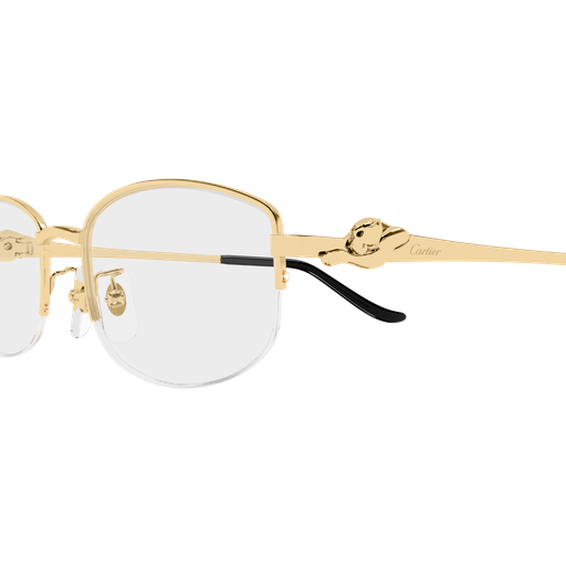 Panthère de Cartier Oval Half Rim Metal Eyeglasses