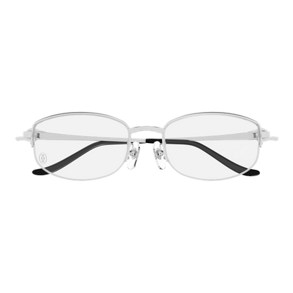 Panthère de Cartier Oval Half Rim Metal Eyeglasses