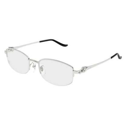 Panthère de Cartier Oval Half Rim Metal Eyeglasses