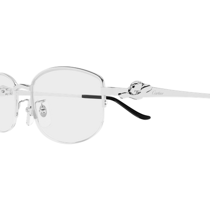 Panthère de Cartier Oval Half Rim Metal Eyeglasses