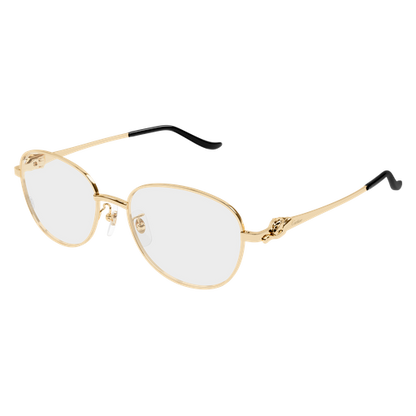Panthère de Cartier Round Metal Eyeglasses