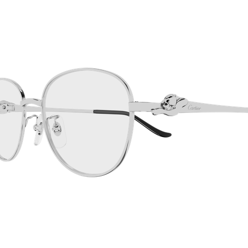 Panthère de Cartier Round Metal Eyeglasses