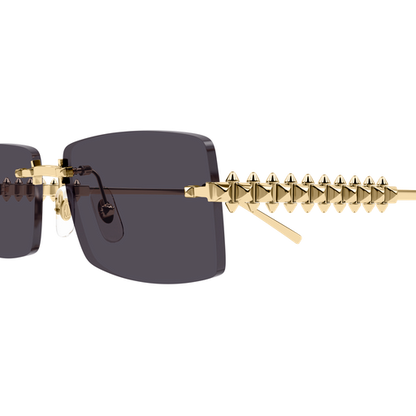 Clash de Cartier Rectangular Metal Sunglasses